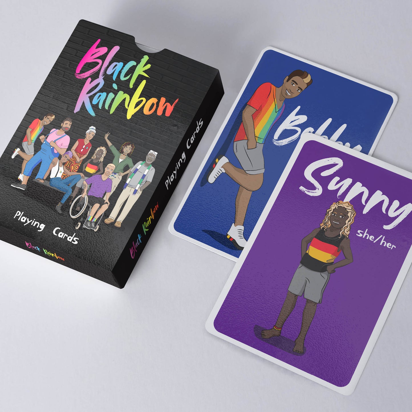 Black Rainbow's What is LGBTIQA+SB? Tea Towel + Playing Cards Bundle